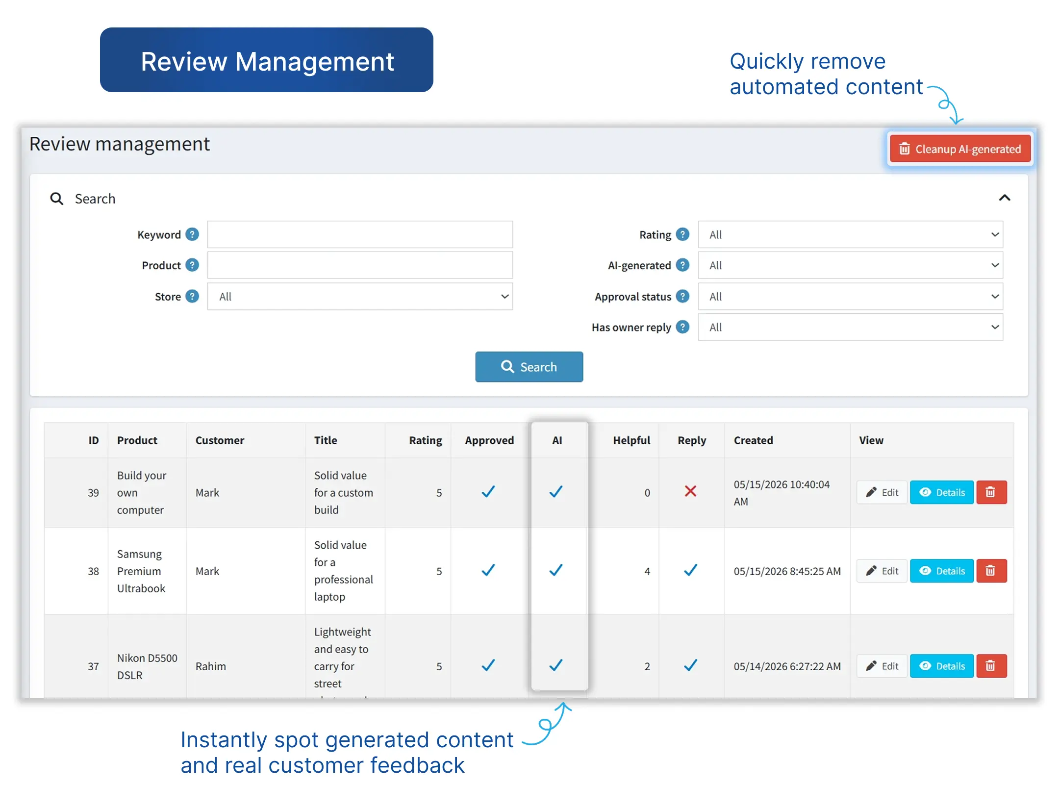 Review Management Dashboard